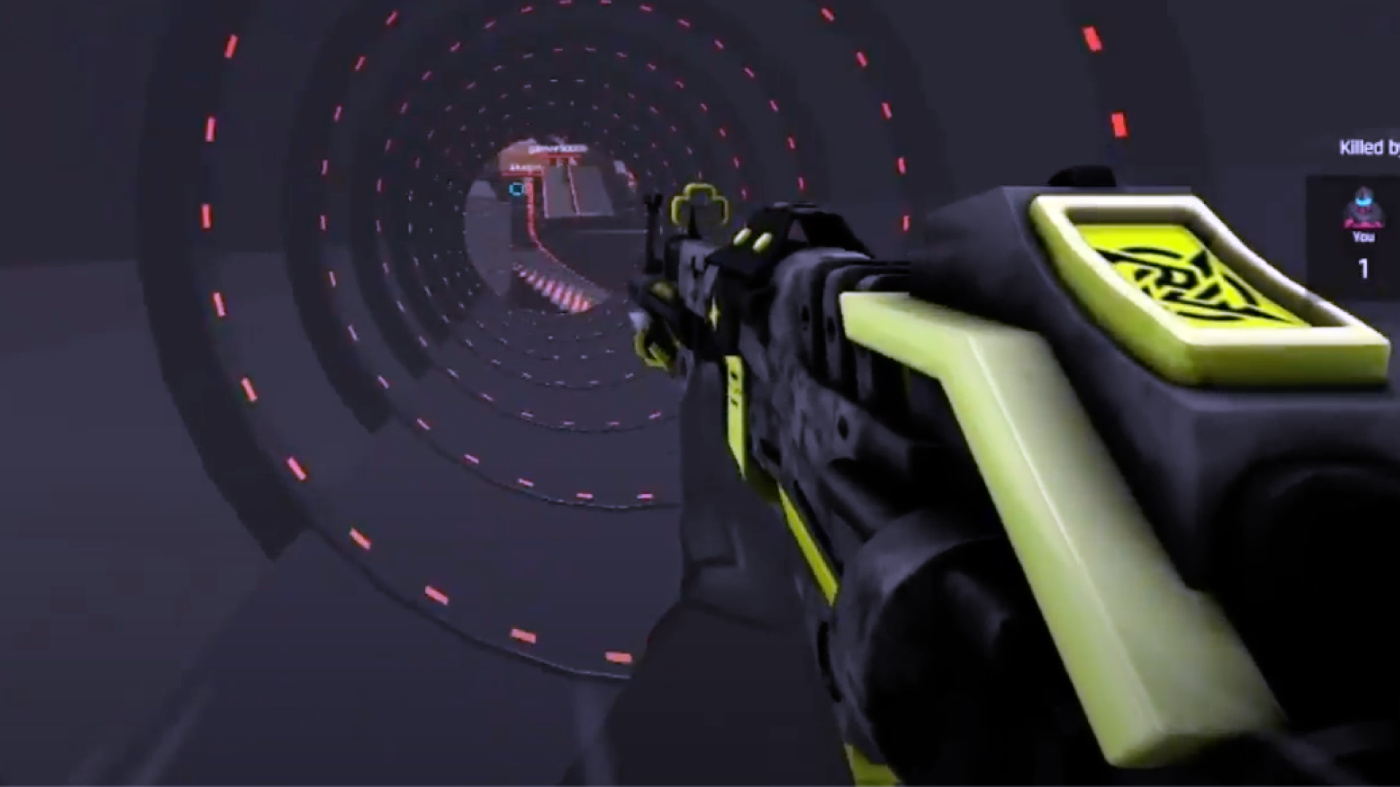 A screenshot from ev.io, crypto shooter