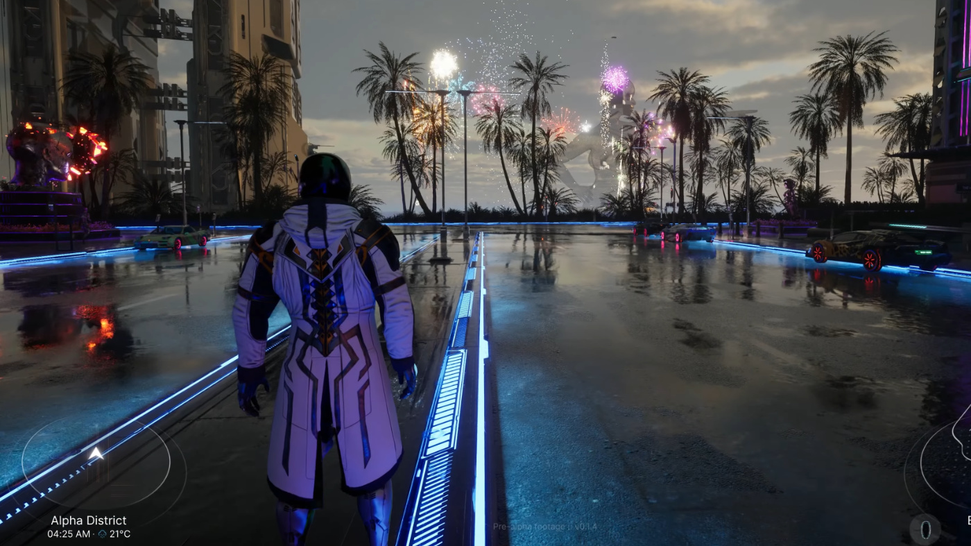 Avatar Neo explores the Alpha District of Wilder World