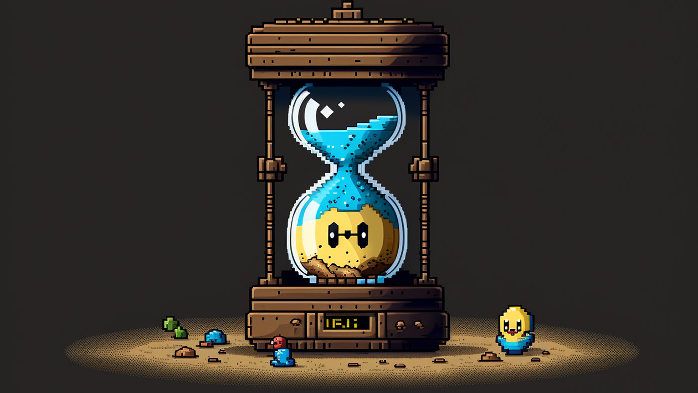 Tamagotchi hourglass