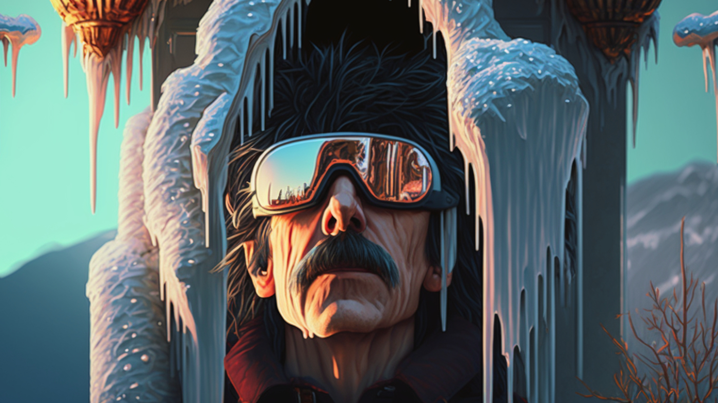 Dr Disrespect portrait in Mid Journey